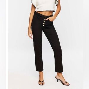 Forever 21 heart button jeans